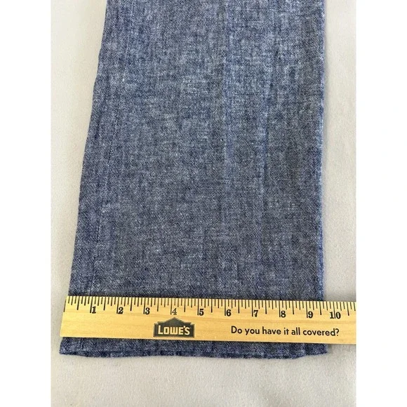 Old Navy Maternity Linen-Blend Blue Waistband Wide Leg Pants Medium - Picture 3 of 9